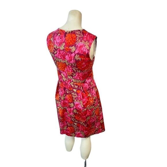 Michael Kors Watercolor red retro Sheath Dress 2 - Picture 2 of 4